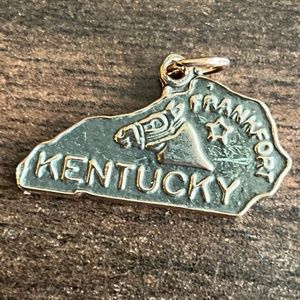Vintage Sterling Silver State of Kentucky Frankfort State .925 Bracelet Charm
